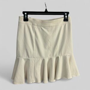 Veronica Beard white ruffle peplum tennis skirts light academia size 2 preppy